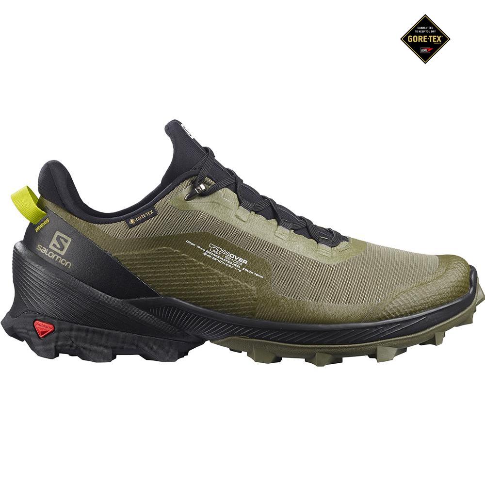 Zapatillas De Running Salomon Hombre Verde Oscuro - Salomon Argentina CROSS OVER GORE-TEX,436891-DMU